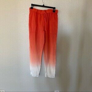 YOUNG, FABULOUS & BROKE Ombre Crinkle Ankle Joggers High Rise Size S NWT